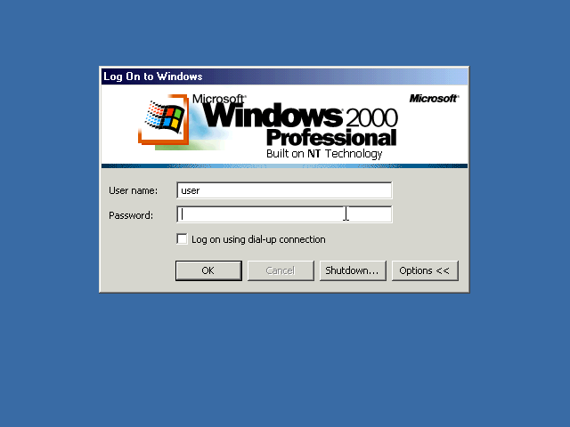 Windows 2000 Login Window (2000)